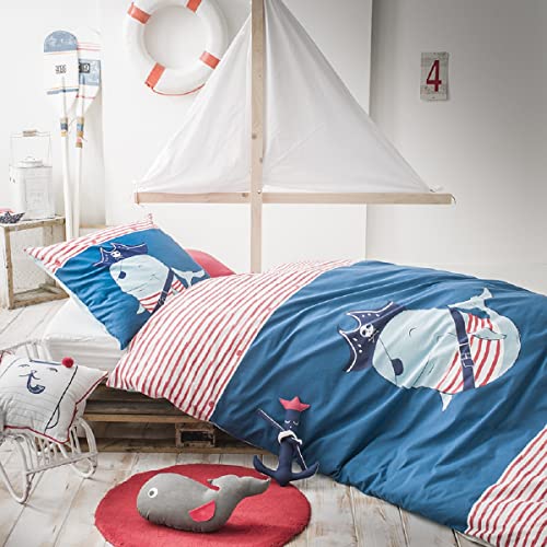 Future Home Captain Coussin Enfant Coton 40x40cm Blanc Chat
