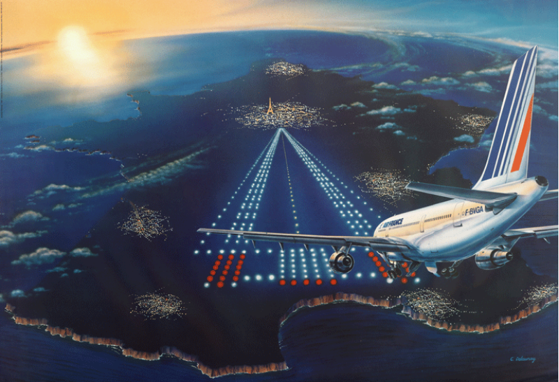 Air France Destination France affiche 63x100 cm Delaunay