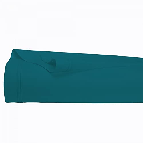 LEVASSEUR Linge de lit drap plat 270x310cm bleu pétrole coton