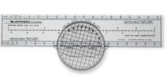 Jeppesen PJ-1 Règle rapporteur navigation pilote