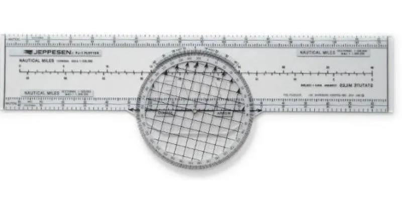 Jeppesen PJ-1 Règle rapporteur navigation pilote