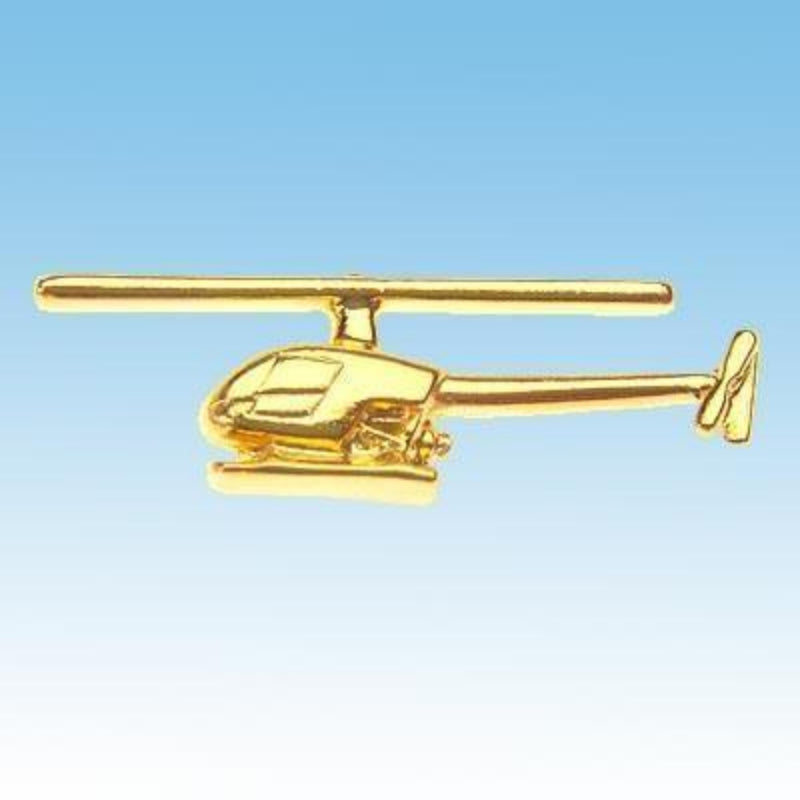 La Boutique du Pilote Robinson R22 pin's hélicoptère doré or fin