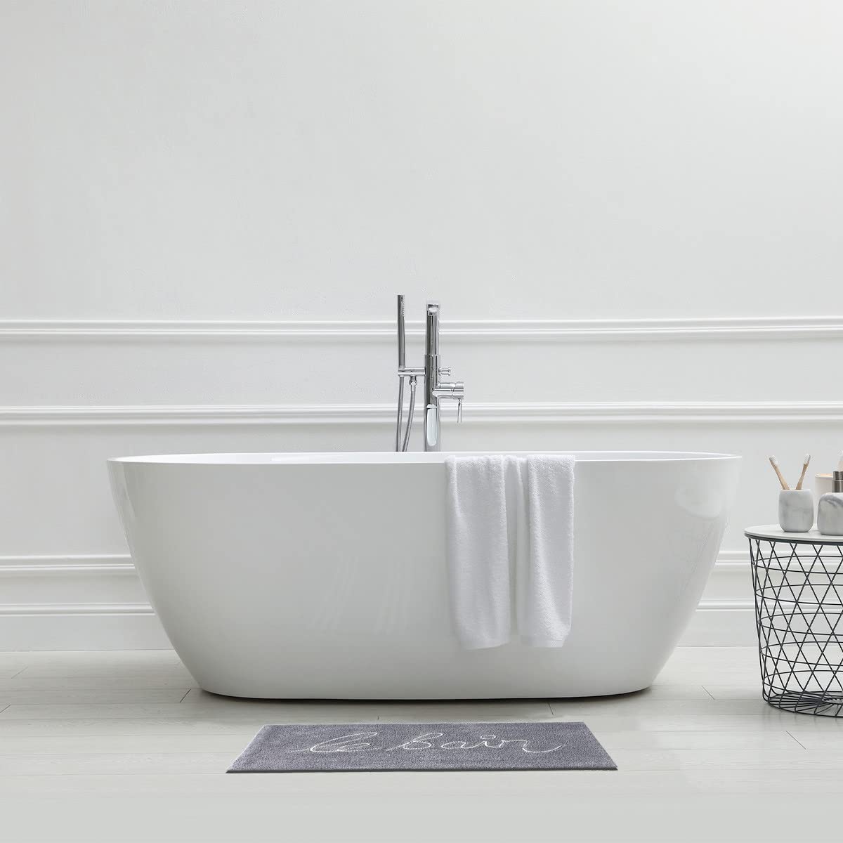Levasseur Le Bain Tapis de Bain Gris 50x80cm Coton