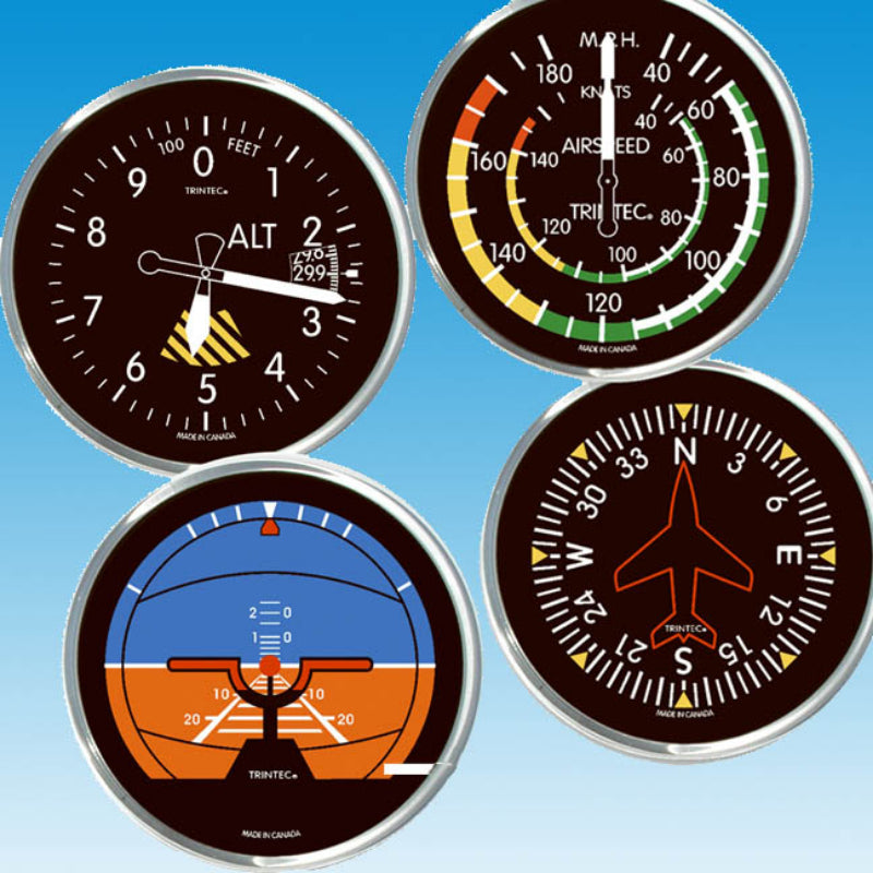 La Boutique du Pilote tableau de bord sous-verres ronds lot 4