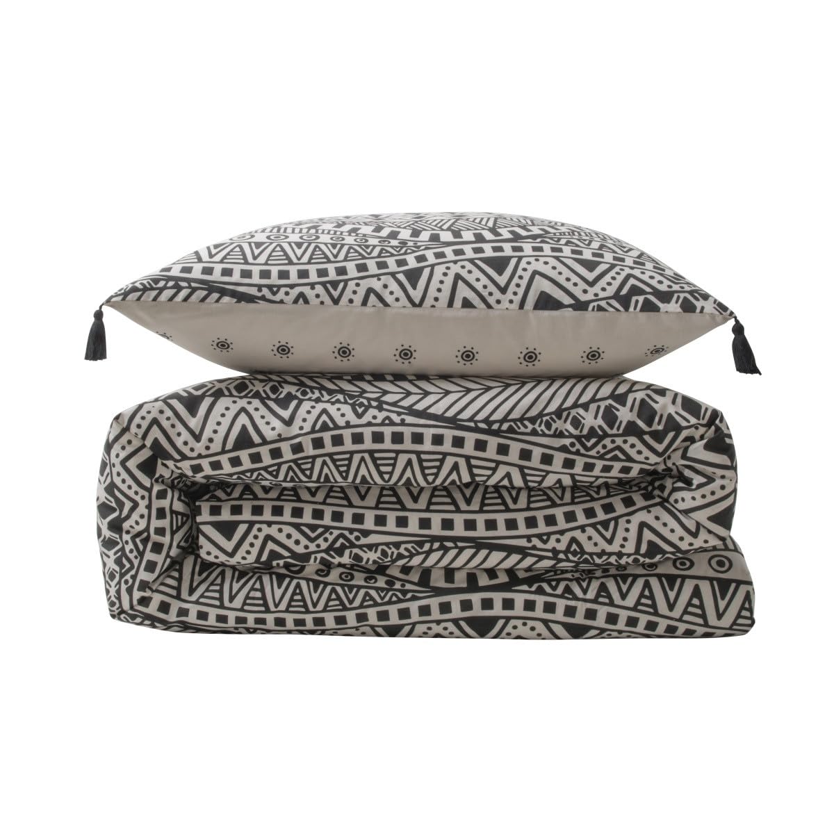 LEVASSEUR Ohana parure de lit coton blanc 260x240cm ethnique
