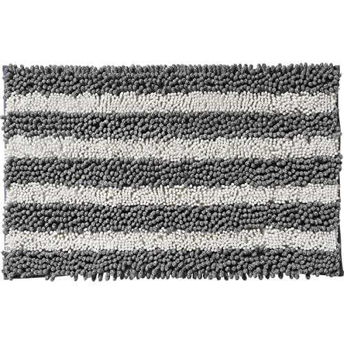 Levasseur Otello tapis de bain polyester rayures gris 50x80cm
