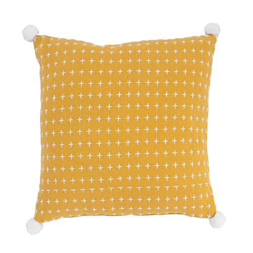 Future Home Divali Coussin Pompons Polycoton 40x40cm Curry