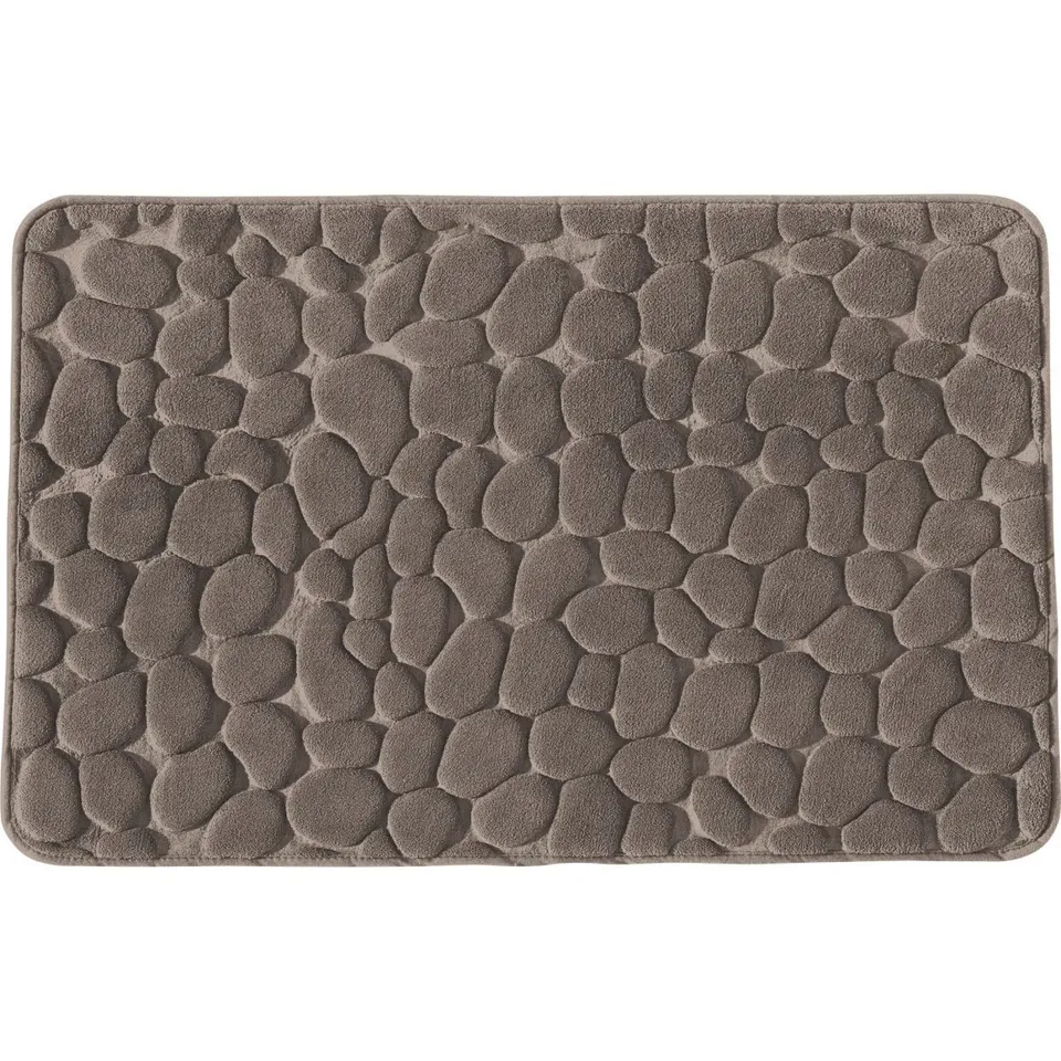 Levasseur Mineral Tapis de Bain Taupe 50x80cm Mémoire