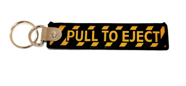 La Boutique du Pilote Porte-clés Flamme Pull to Eject tissu 13 cm