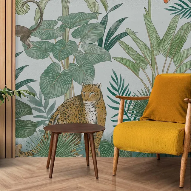 Future Home Papier Peint Intissé Panoramique Tropical Feuilles