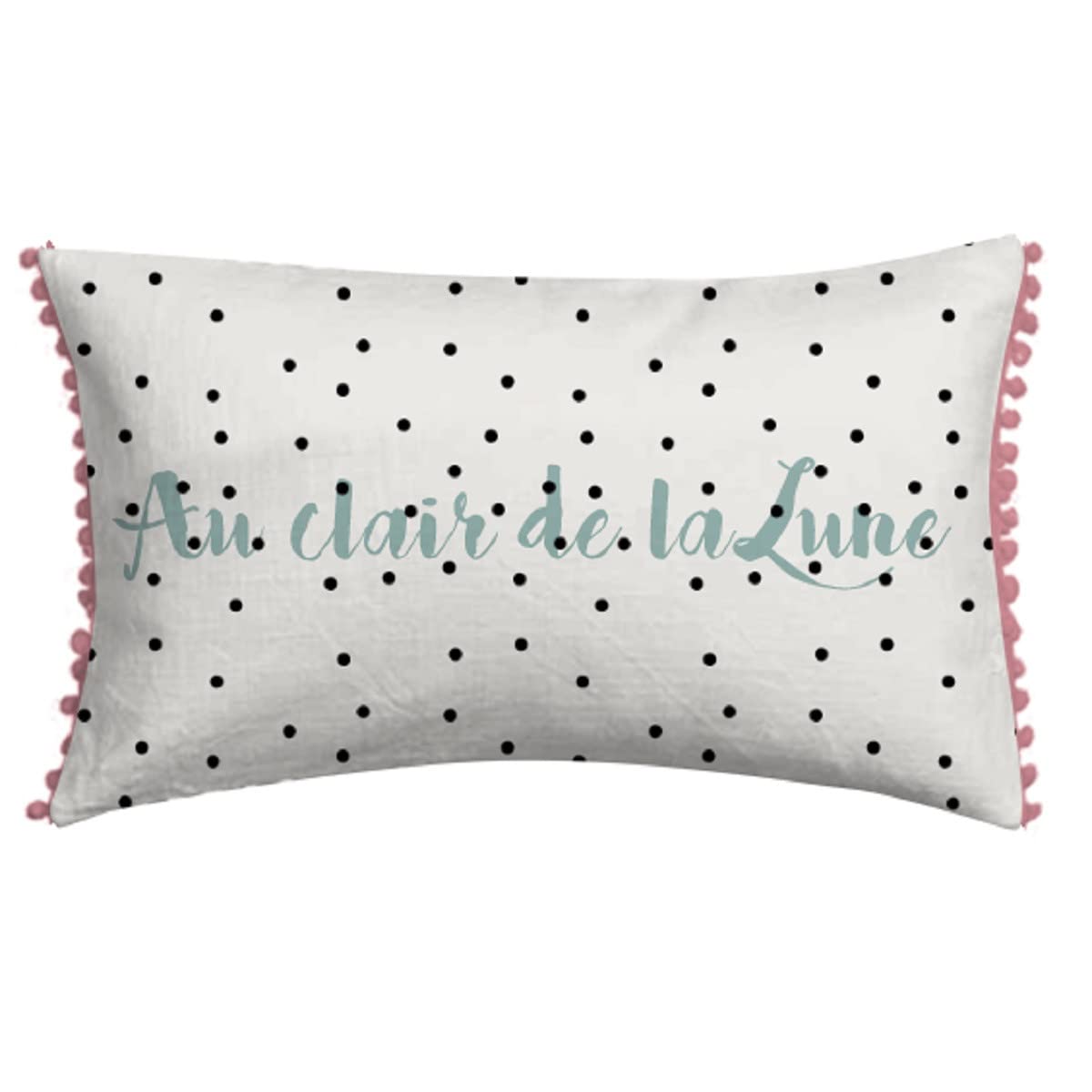 Levasseur Kids Coussin enfant Lune pois 30x50cm blanc