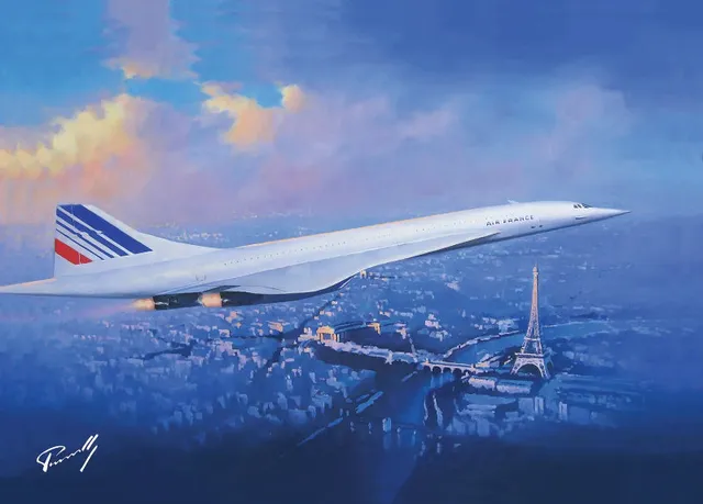 Perinotto Concorde Paris carte postale avion Lucio Perinotto