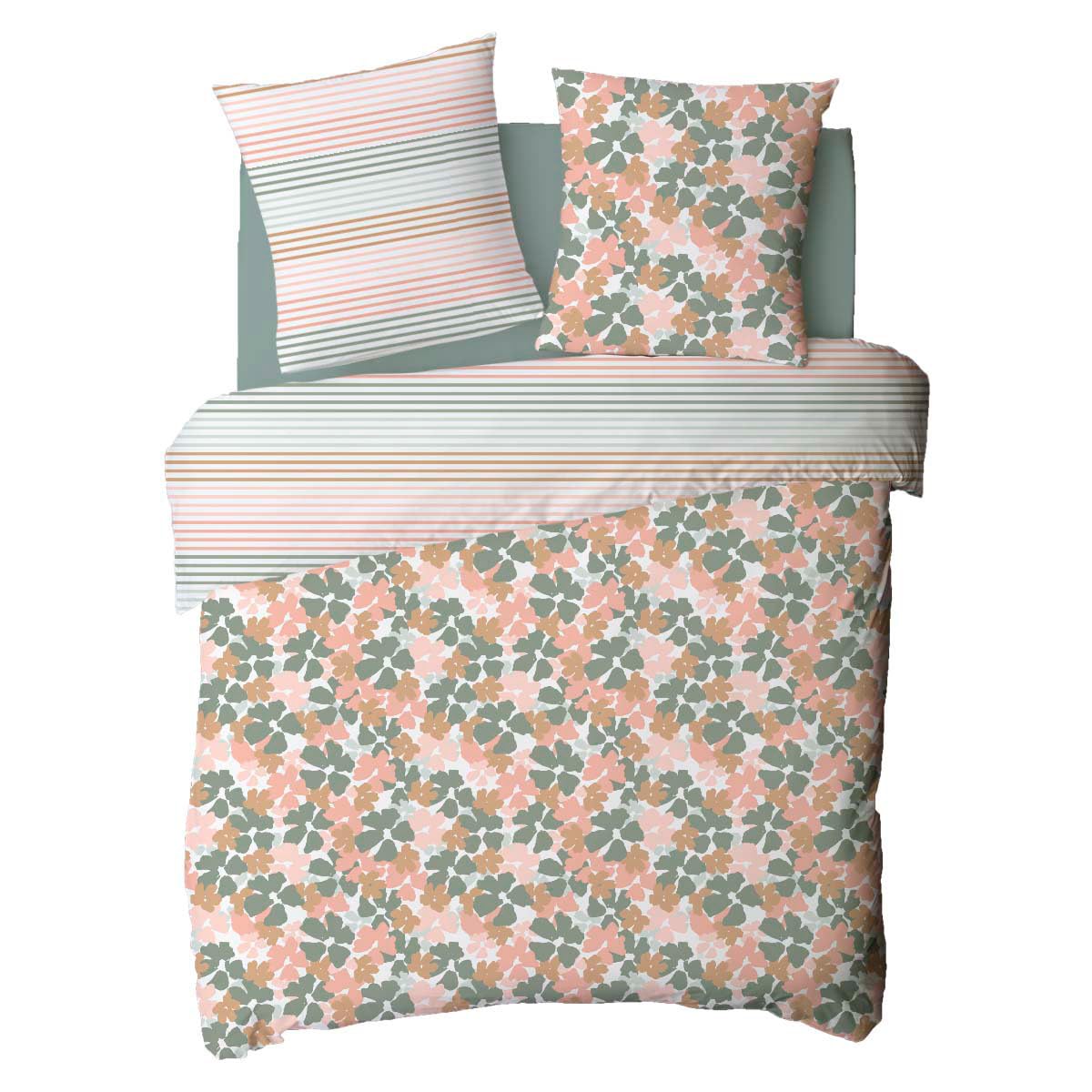 LEVASSEUR Linge de lit Madere parure coton 240x220 fleurie 57 fils