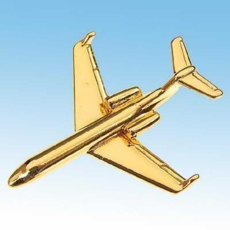 LA BOUTIQUE DU PILOTE Pin's avion Gulfstream doré or fin 2,5 cm