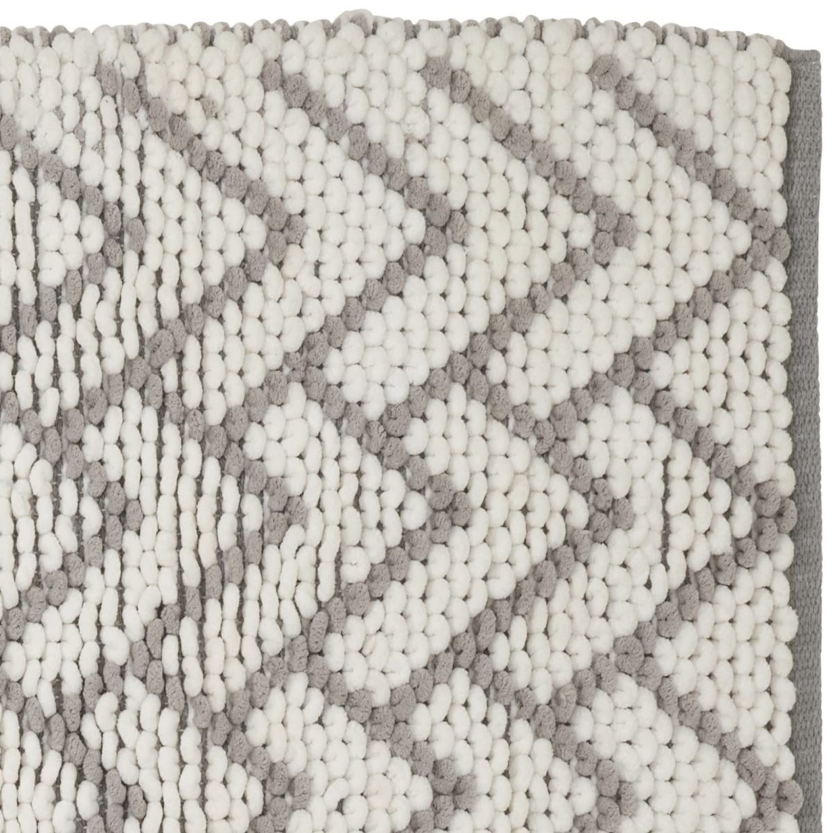 Levasseur Chevron Tapis de bain 50x80cm écru polycoton