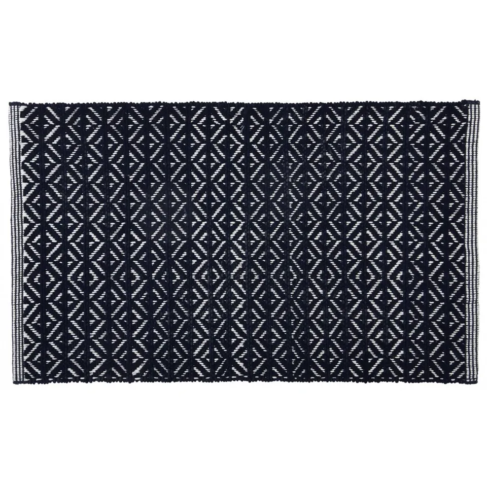 LEVASSEUR Sol tapis de bain chenillé marine 50x80cm polycoton