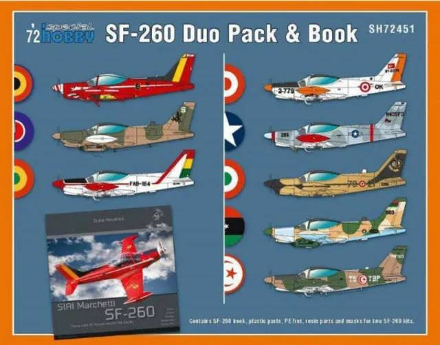 Special Hobby SF-260 Duo Pack maquette 1/72 + livre