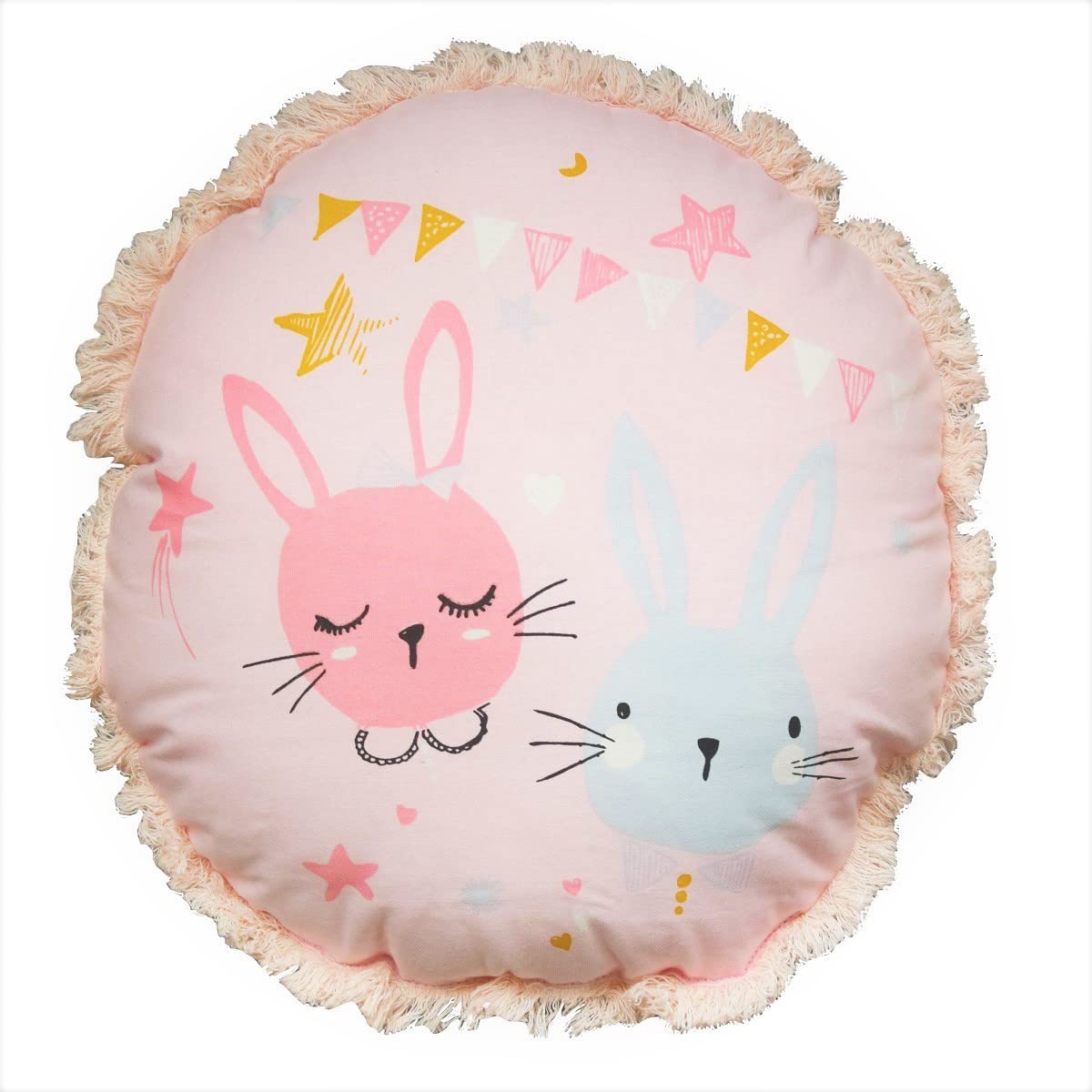 Future Home Lapin Coussin Enfant Coton 35x35cm Rose Bleu
