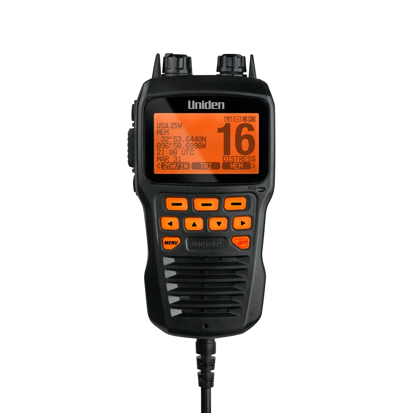 Uniden Marine Radio Accessories UMRMICBK microphone déporté UM725 noir