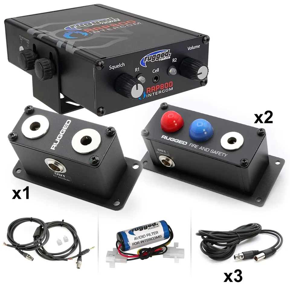 Rugged Air RRP800 Kit Intercom 4 Personnes Double Radio VOX