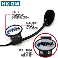 Rugged Air Helmet Wiring Kits HK-QM support casque alu amovible