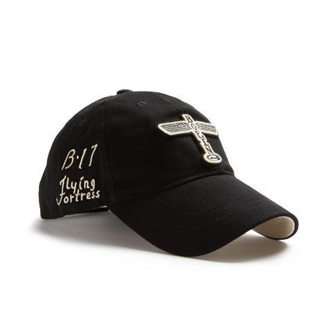 Boeing B17 casquette noire coton logo brodé