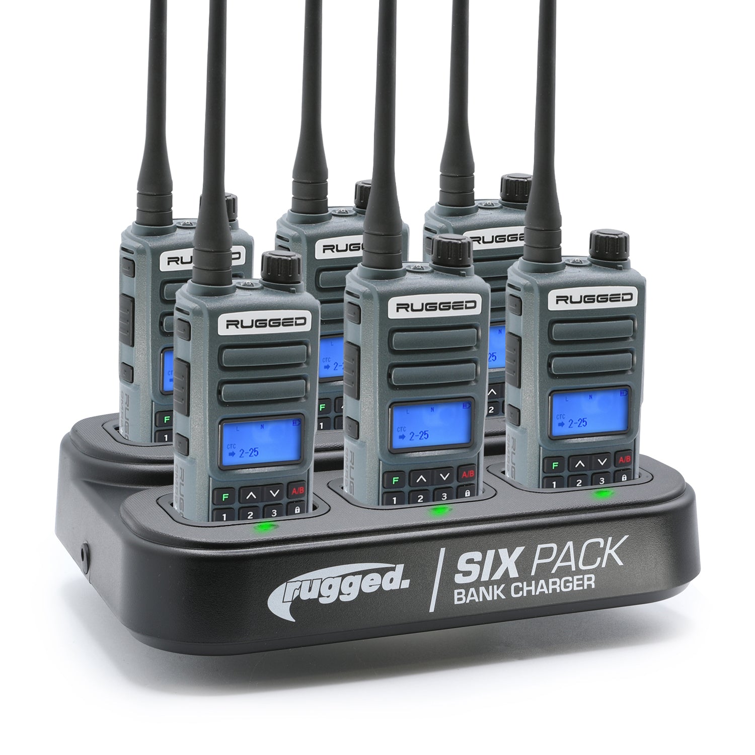 Rugged Air GMR5 radio GMRS portable gris lot 6 + chargeur