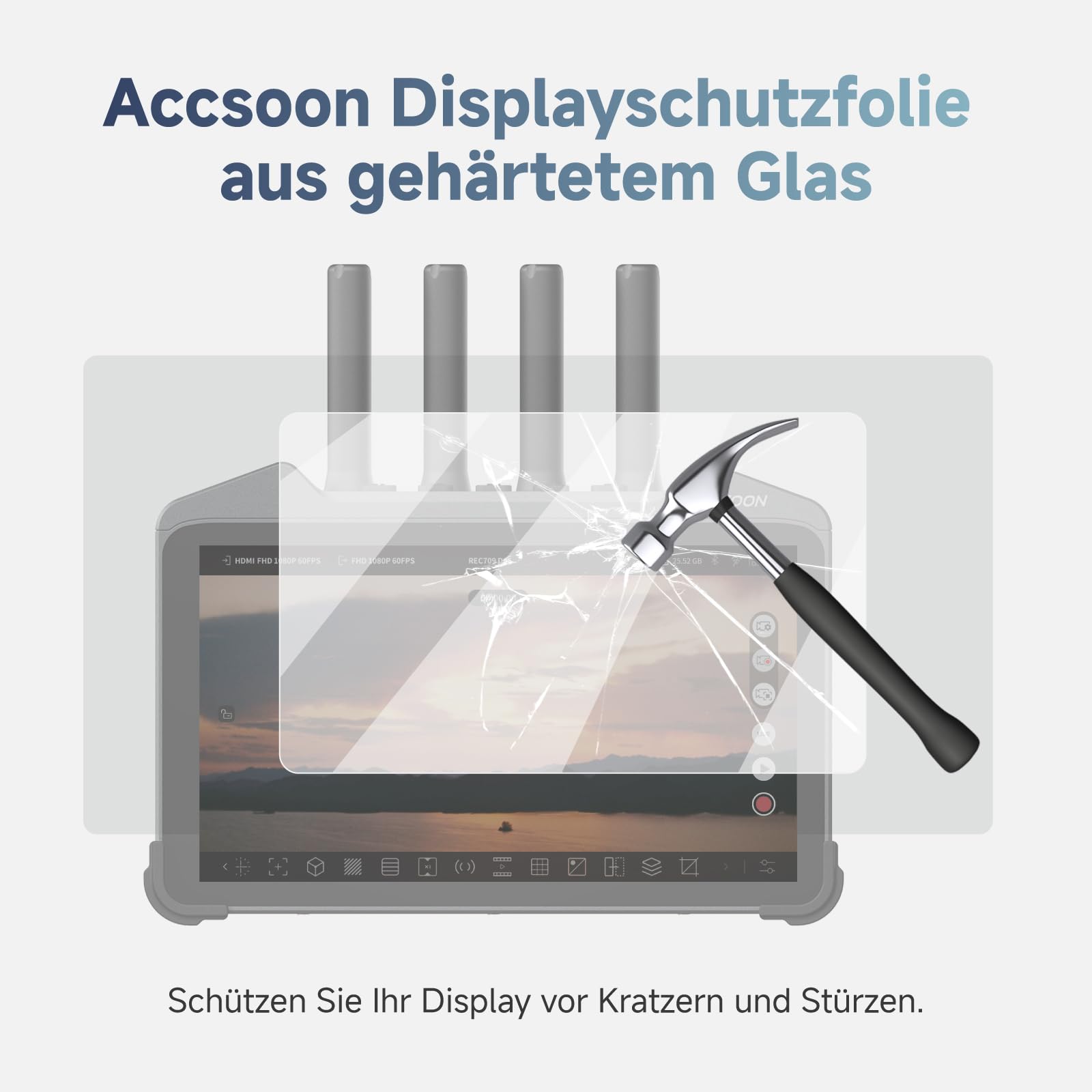 Accsoon CineView M7 film verre anti-reflet 7"