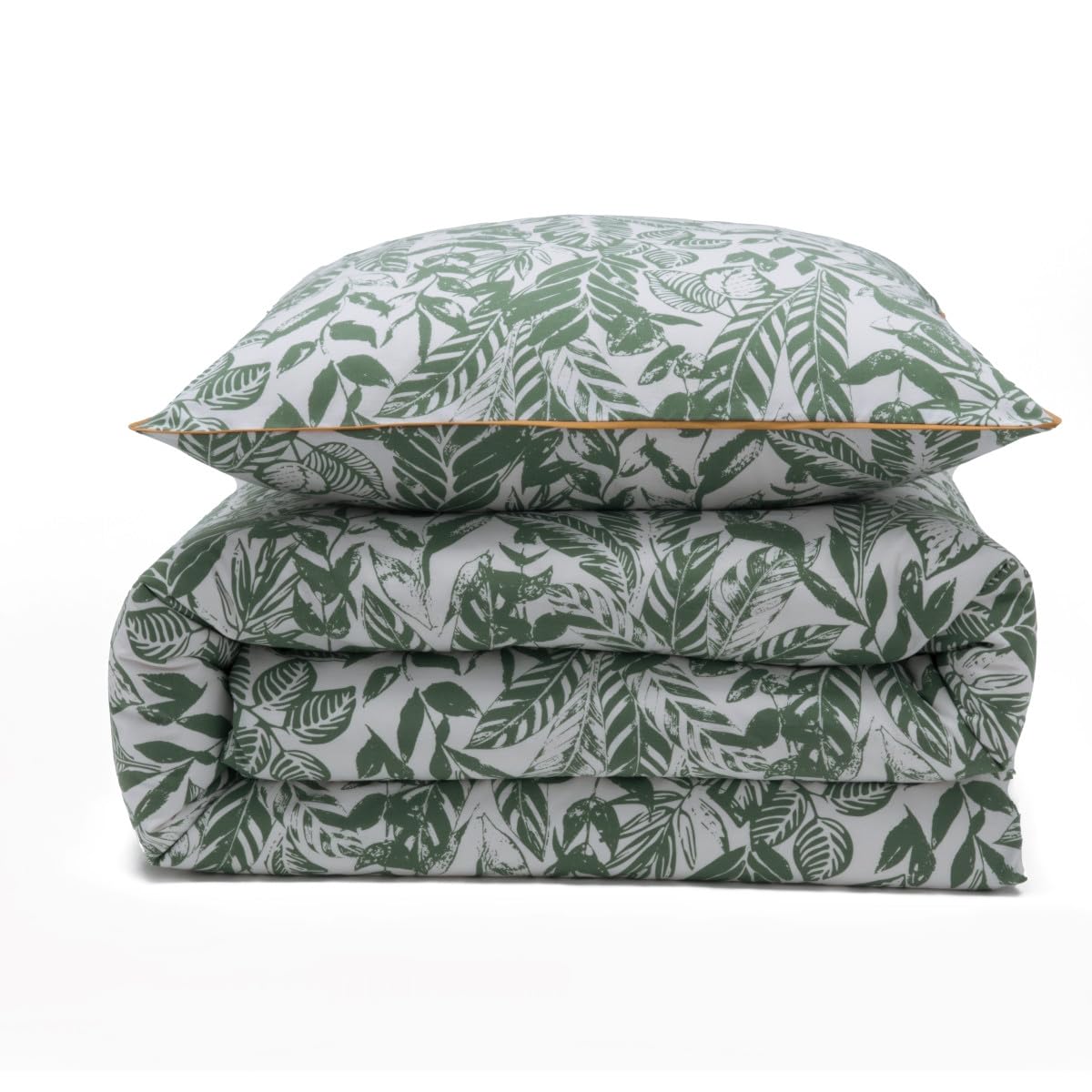 Levasseur Linge de lit Mangrove parure coton vert 260x240