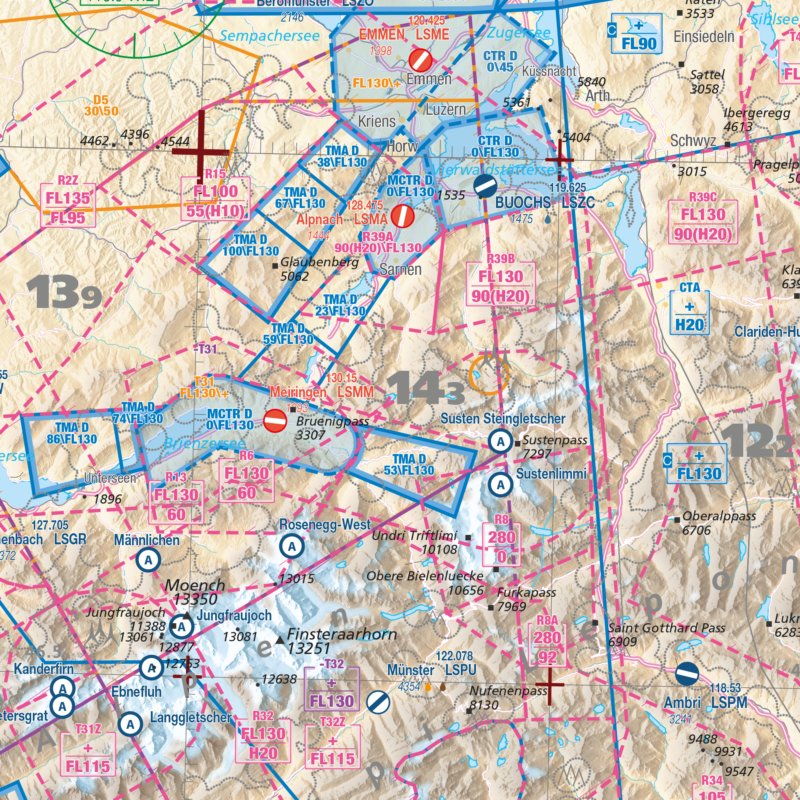 Editerra Air Million Alpes 2026 carte aéronautique 1/500 000