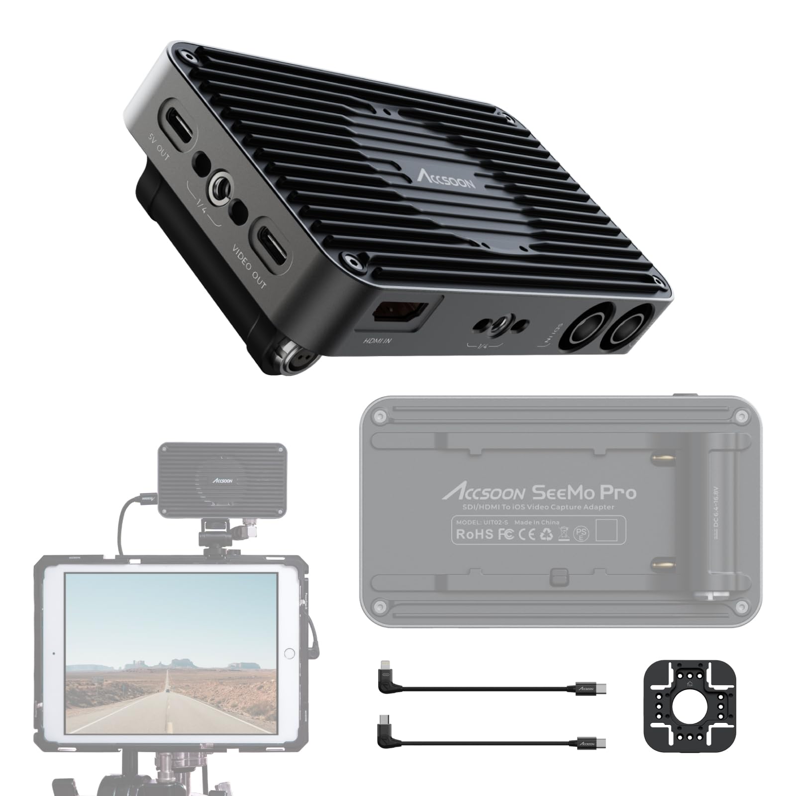 Accsoon SeeMo Pro adaptateur vidéo SDI HDMI vers USB-C iPhone