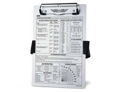 ASA Planchette aluminium VFR genou avec infos VFR
