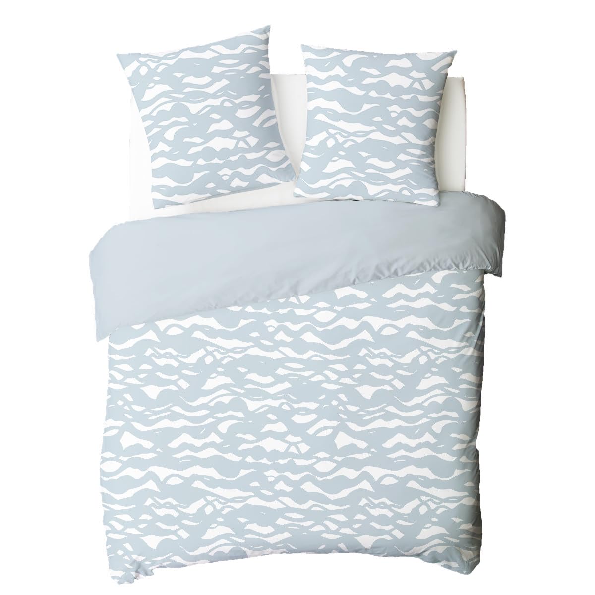 Levasseur Nordic Nuage parure de lit bleu 260x240cm coton