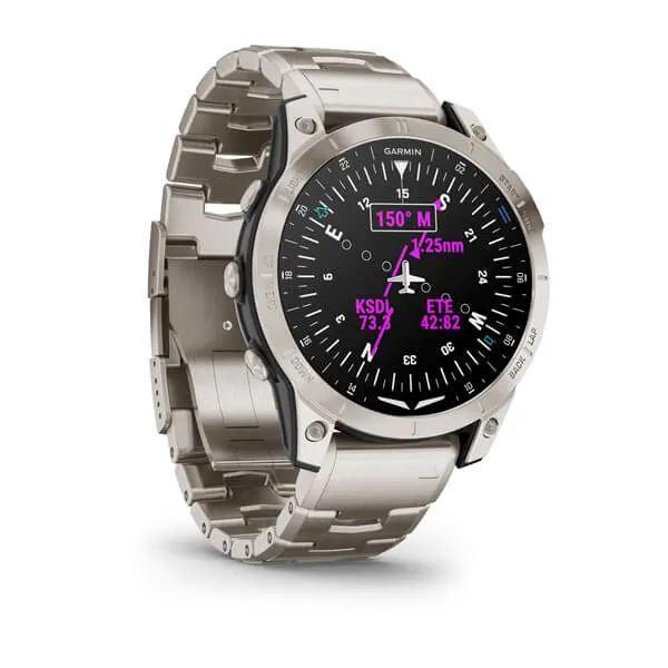 Garmin D2 Mach 1 Montre Aviateur GPS Titane AMOLED