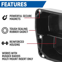Rugged Air housse magnétique radio et intercom Multi Mount
