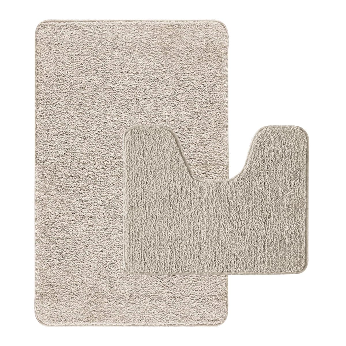 Levasseur Polynésie lot 2 tapis de bain écru 50x80 antidérapant