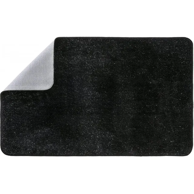 Levasseur Polynésie Tapis de Bain Noir Fils Dorés 50x80cm Antidérapant