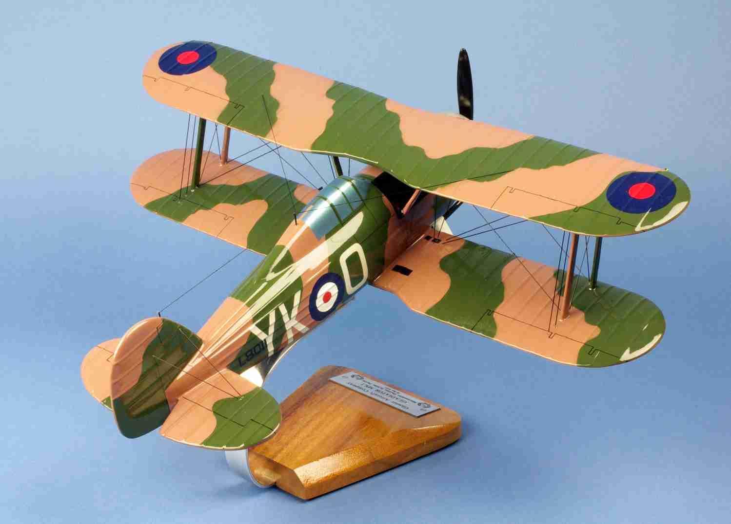 La Boutique du Pilote Gloster Gladiator MKI maquette bois 1/24 80Sqn