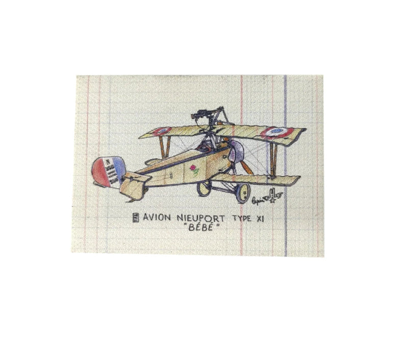 La Boutique du Pilote Magnet Nieuport XI Bébé toile 7x5cm Lapin