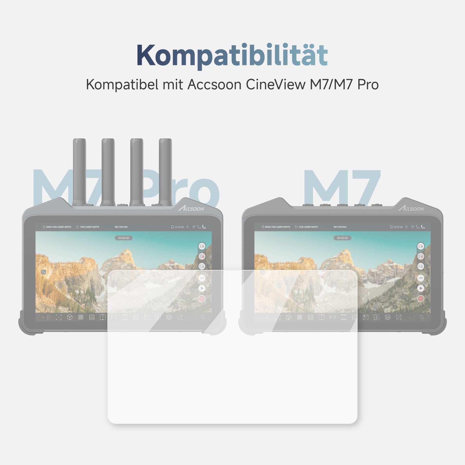 Accsoon CineView M7 film verre anti-reflet 7"