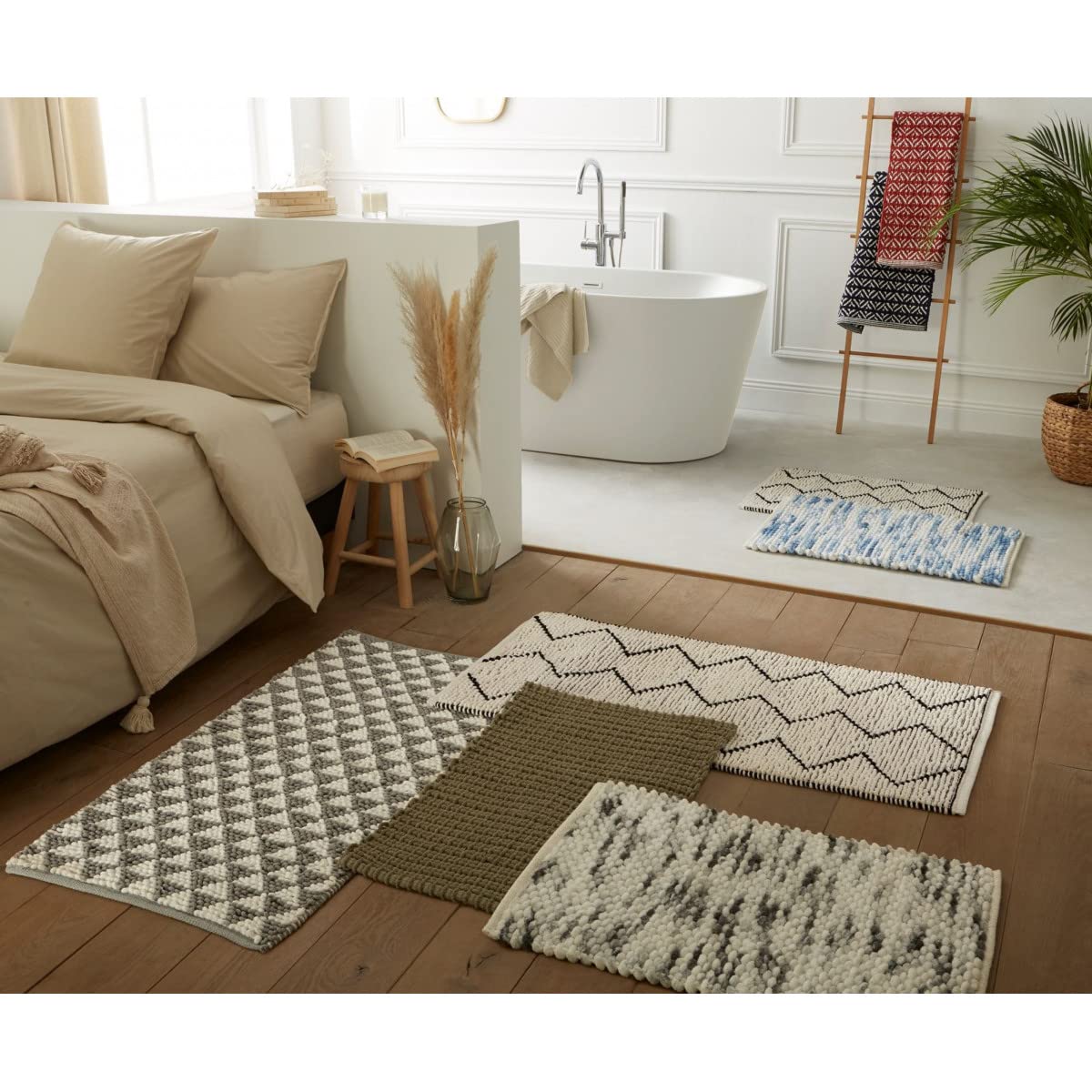 Levasseur Jungle tapis 50x80 cm kaki polycoton moelleux