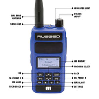 Rugged Air R1 talkie-walkie DMR VHF UHF 5W kit