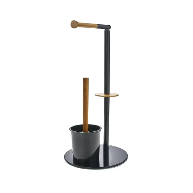 LEVASSEUR Salle de bain porte-papier et brosse WC pied Urban