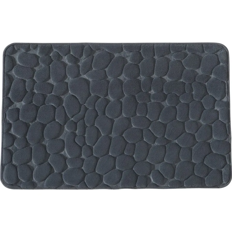 Levasseur Galet Tapis de Bain Gris 50x80cm Mémoire de Forme