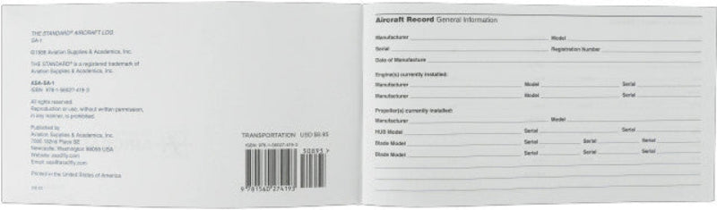 La Boutique du Pilote carnet de route avion 64 pages souple