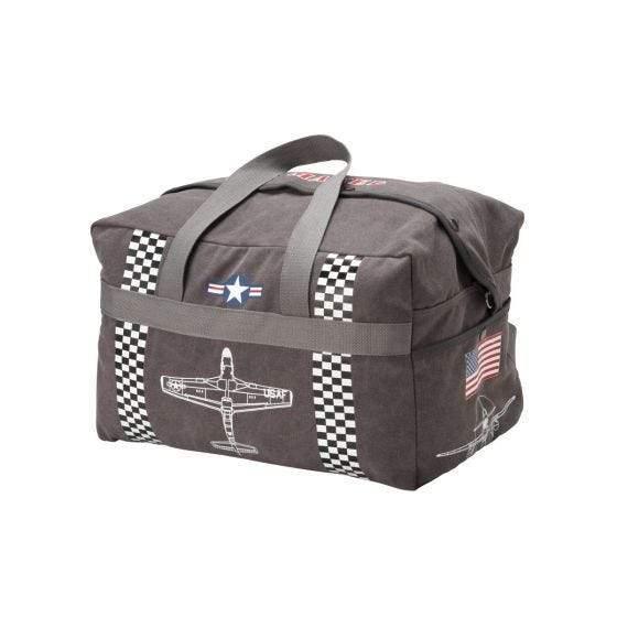 La Boutique du Pilote P-51 Mustang sac de voyage toile grise