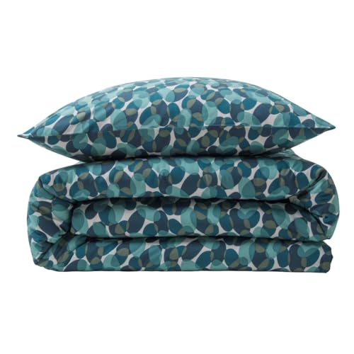 LEVASSEUR Nelly parure de lit coton bleu canard 260x240cm
