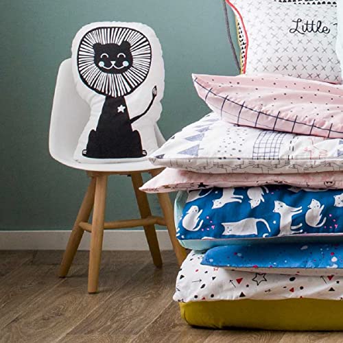 LEVASSEUR Circus coussin enfant coton lion blanc 36x25cm