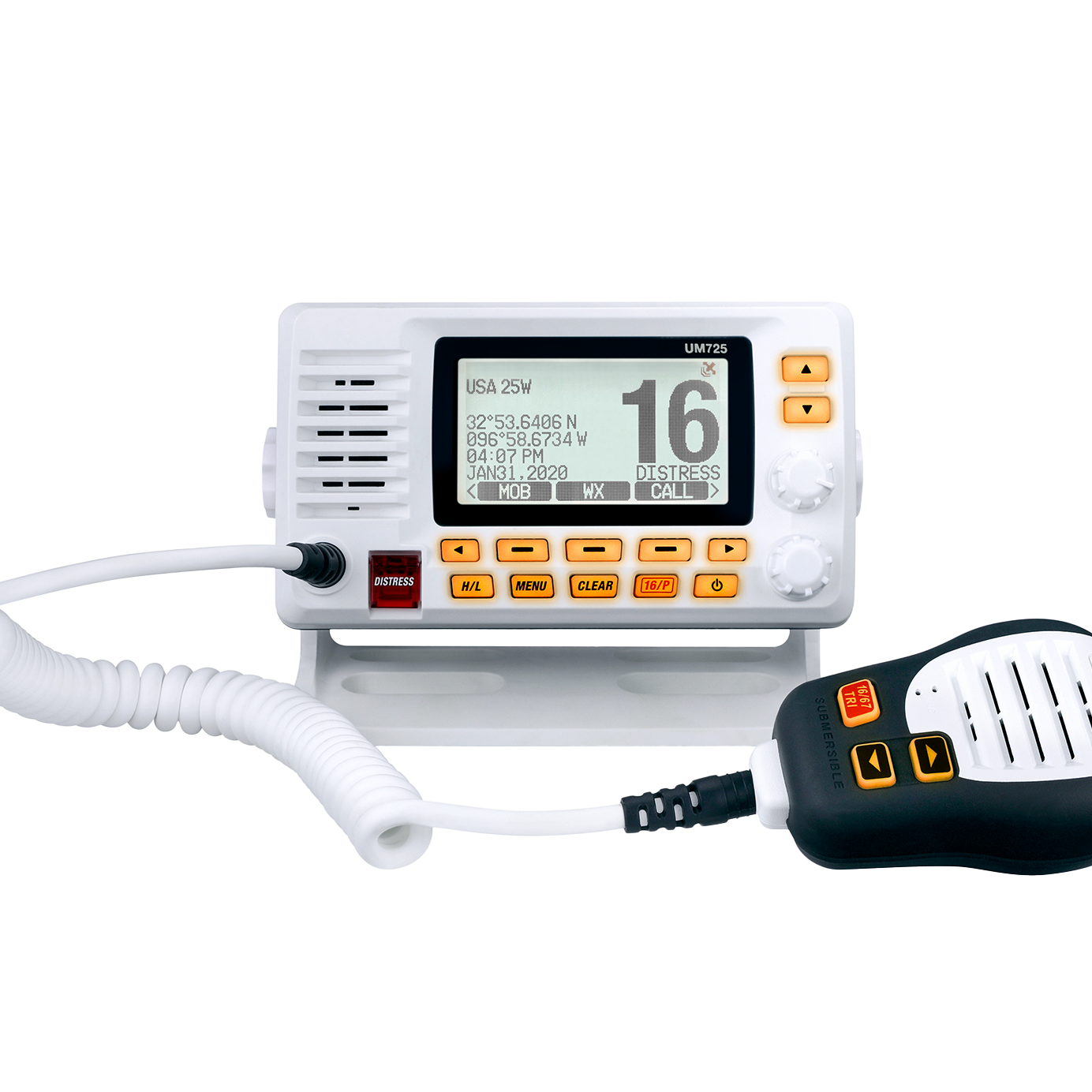 Uniden UM725 radio VHF marine fixe noire GPS Bluetooth