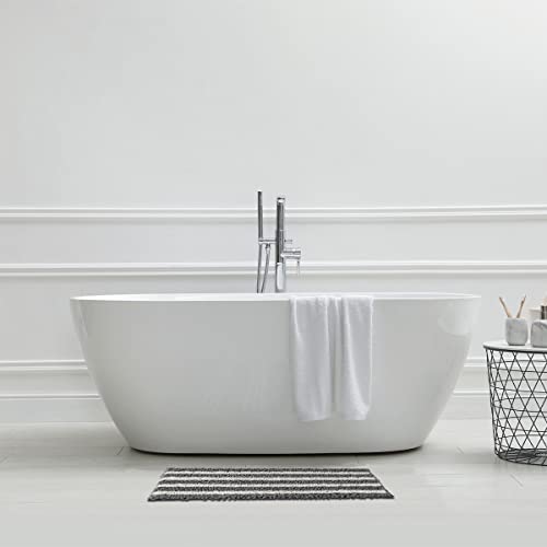 Levasseur Otello tapis de bain polyester rayures gris 50x80cm